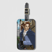 Faun gehörnter Fae Fantasy  Gepäckanhänger (Vorderseite Vertikal)