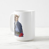 Faun gehörnter Fae Fantasy Kaffeetasse (Vorderseite Links)