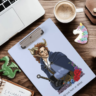 Faun gehörnter Fae Fantasy  Klemmbrett