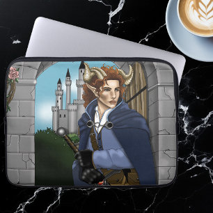 Faun gehörnter Fae Fantasy  Laptopschutzhülle