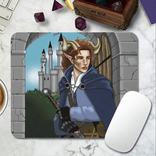 Faun gehörnter Fae Fantasy Mousepad
