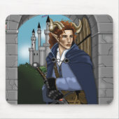 Faun gehörnter Fae Fantasy Mousepad (Vorne)