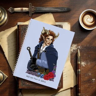 Faun gehörnter Fae Fantasy  Notizblock