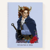 Faun gehörnter Fae Fantasy Notizblock (Vorderseite)