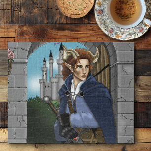 Faun gehörnter Fae Fantasy Puzzle
