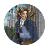 Faun gehörnter Fae Fantasy Schneidebrett (Vorderseite)