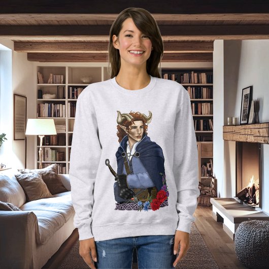 Faun gehörnter Fae Fantasy  Sweatshirt