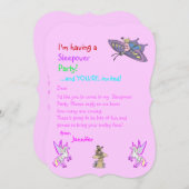 Faun und Einhorn-Epoche oder anderes Party laden Einladung (Vorne/Hinten)