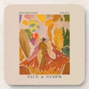 Faun und Nymphe 1941 von Edvard Weie Getränkeuntersetzer
