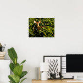 Fauna in Pine Trees Poster (Heimbüro)