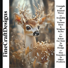 Fauna in Waldland, Blume, Berries CF7 Decoupage Seidenpapier