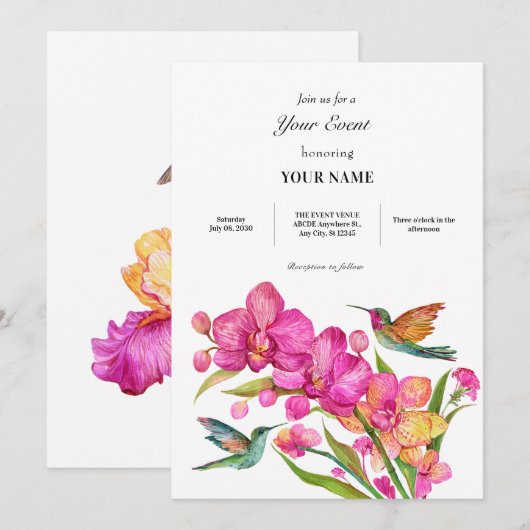 Fauna minimalistisch einladung (Vorne/Hinten)