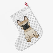 Fauna mit schwarzer Maske Französischer Bulldog Hu Großer Weihnachtsstrumpf (Rückseite (Hängend))