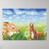 Fauna und Eichhörnchen Poster (Vorne)