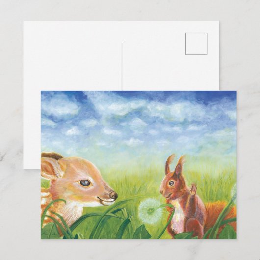 Fauna und Eichhörnchen Postkarte (Vorne/Hinten)