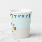 Fauna und White Italian Greyhound farbenfrohe Gebu Pappbecher (Links)