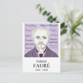 Fauré Postkarte (Stehend Vorderseite)