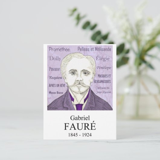 Fauré Postkarte (Stehend Vorderseite)