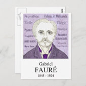 Fauré Postkarte (Vorne/Hinten)