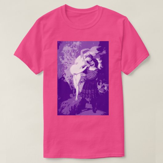 Faust and Lilith digital art blue T-Shirt (Design vorne)