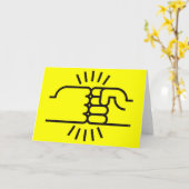 Faust Bumps nach vorn! Karte (Gelbe Blume)