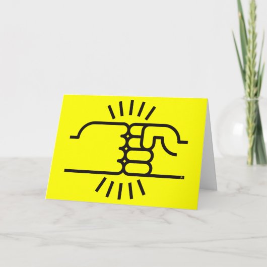 Faust Bumps nach vorn! Karte (Vorderseite)