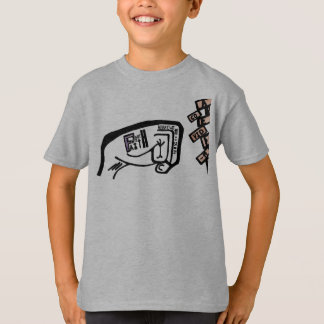 Faust des Glaubens kühne Schwarz und Weiß Zeichnen T-Shirt