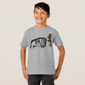 Faust des Glaubens kühne Schwarz und Weiß Zeichnen T-Shirt (Vorne ganz)