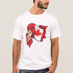 Faust, die die nationale Flagge des kanadischen T T-Shirt