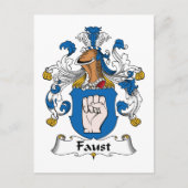 Faust Familienwappen Postkarte (Vorderseite)