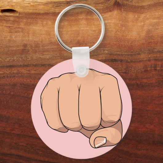 Faust geschlossene Handsignatur Schlüsselanhänger (Vorderseite)