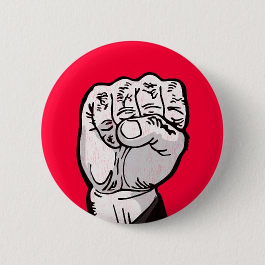 Faust in der Luft Button (Vorderseite)