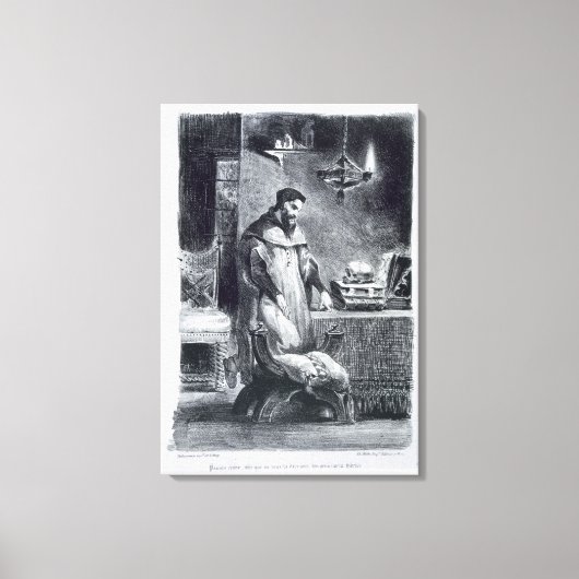Faust in seiner Studie, von Goethes Faust, 1828, ( Leinwanddruck (Vorderseite)