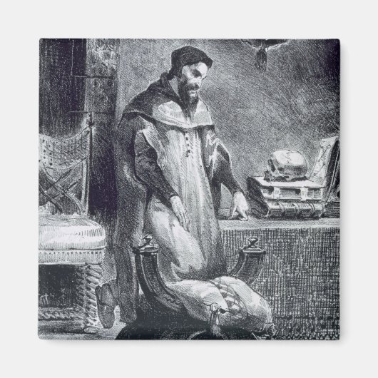 Faust in seiner Studie, von Goethes Faust, 1828, ( Magnet (Vorne)