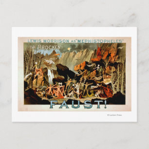 Faust Musical Theater Poster Postkarte