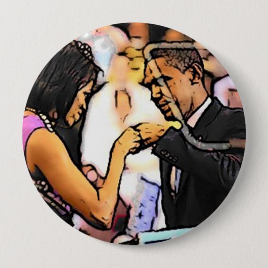 Faust-Stoß-Knopf Button (Vorderseite)