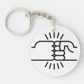 Faust stößt voran! schlüsselanhänger (Vorderseite)