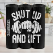 Faust und Dumbell stehen still Thermosbecher