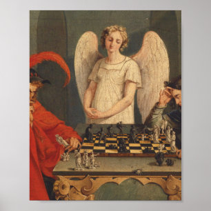Faust und Mephistophelen Schach spielen Poster