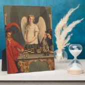 Faust und Mephistophelen Schachspielen Fotoplatte (Seite)