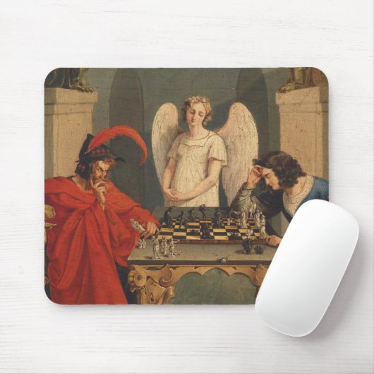 Faust und Mephistophelen Schachspielen Mousepad (Mit Mouse)