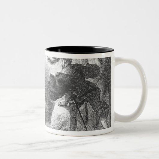 Faust und Mephistopheles an den Hexen Zweifarbige Tasse (Rechts)