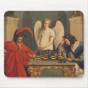 Faust und Mephistopheles beim Schachspiel Mousepad