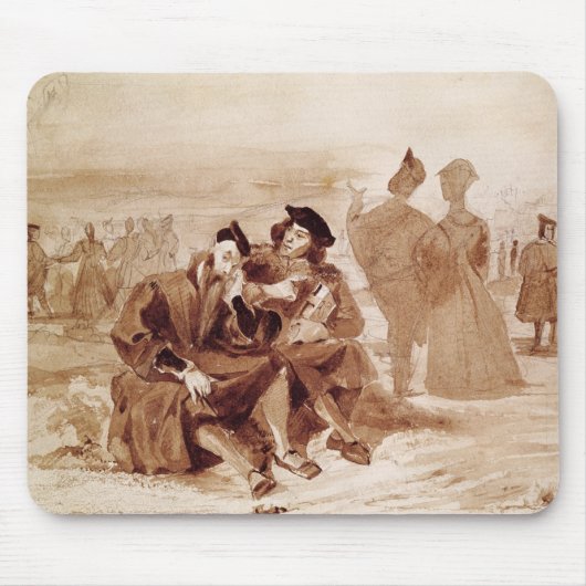 Faust und Wagner im Gespräch herein Mousepad (Vorne)