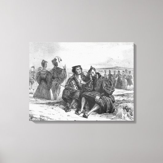 Faust und Wagner im Gespräch Leinwanddruck (Vorderseite)