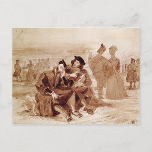 Faust und Wagner im Gespräch Postkarte