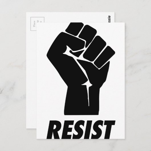 Faust widerstehen postkarte (Vorne/Hinten)