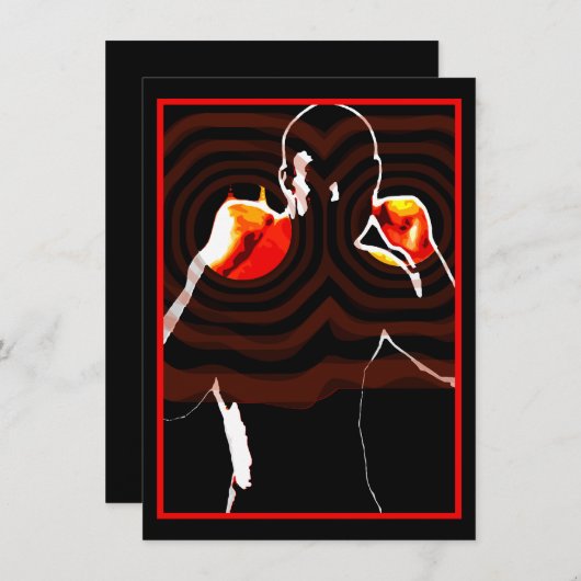 Fäuste des Feuerverpackens Einladung (Vorne/Hinten)