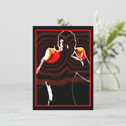 Fäuste des Feuerverpackens Einladung (Stehend Vorderseite)