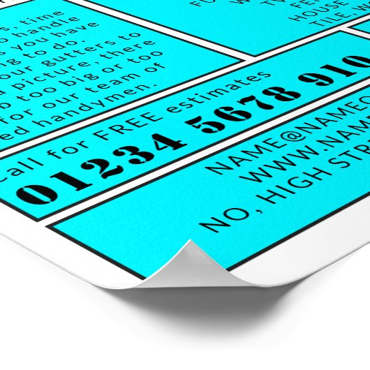 Faustlogo, Handymanwerbung Poster (Ecke)